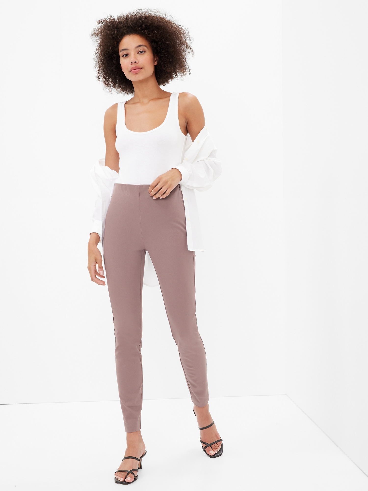 High Rise Skinny Ankle Pants in Bi-Stretch