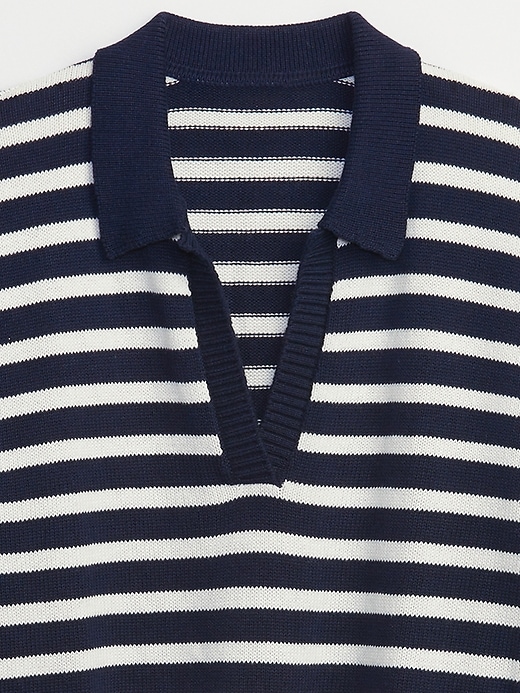 Image number 4 showing, Ribbed Stripe Collared Sweater