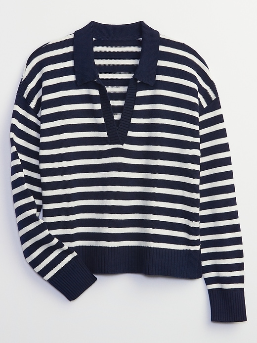 Image number 3 showing, Ribbed Stripe Collared Sweater