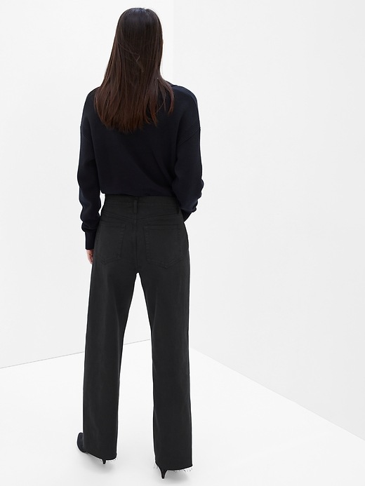 Image number 2 showing, High Rise Wide-Leg Jeans with Washwell