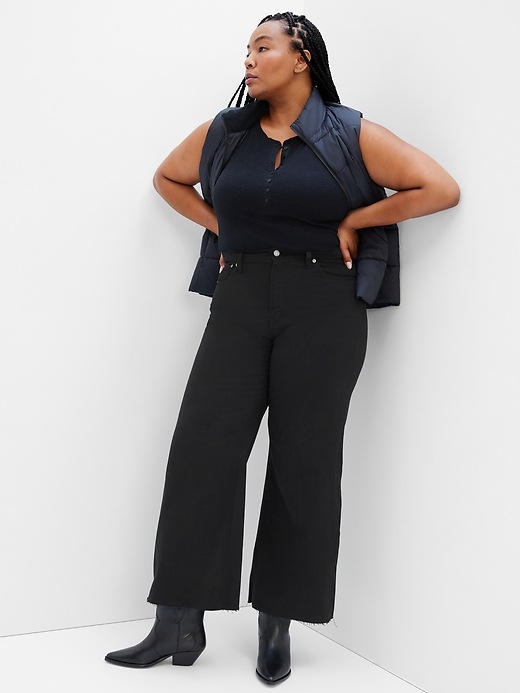 Image number 3 showing, High Rise Wide-Leg Jeans with Washwell