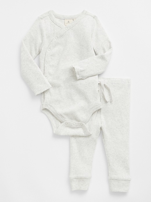 Baby Ribbed Bodysuit TwoPiece Outfit Set Gap Factory