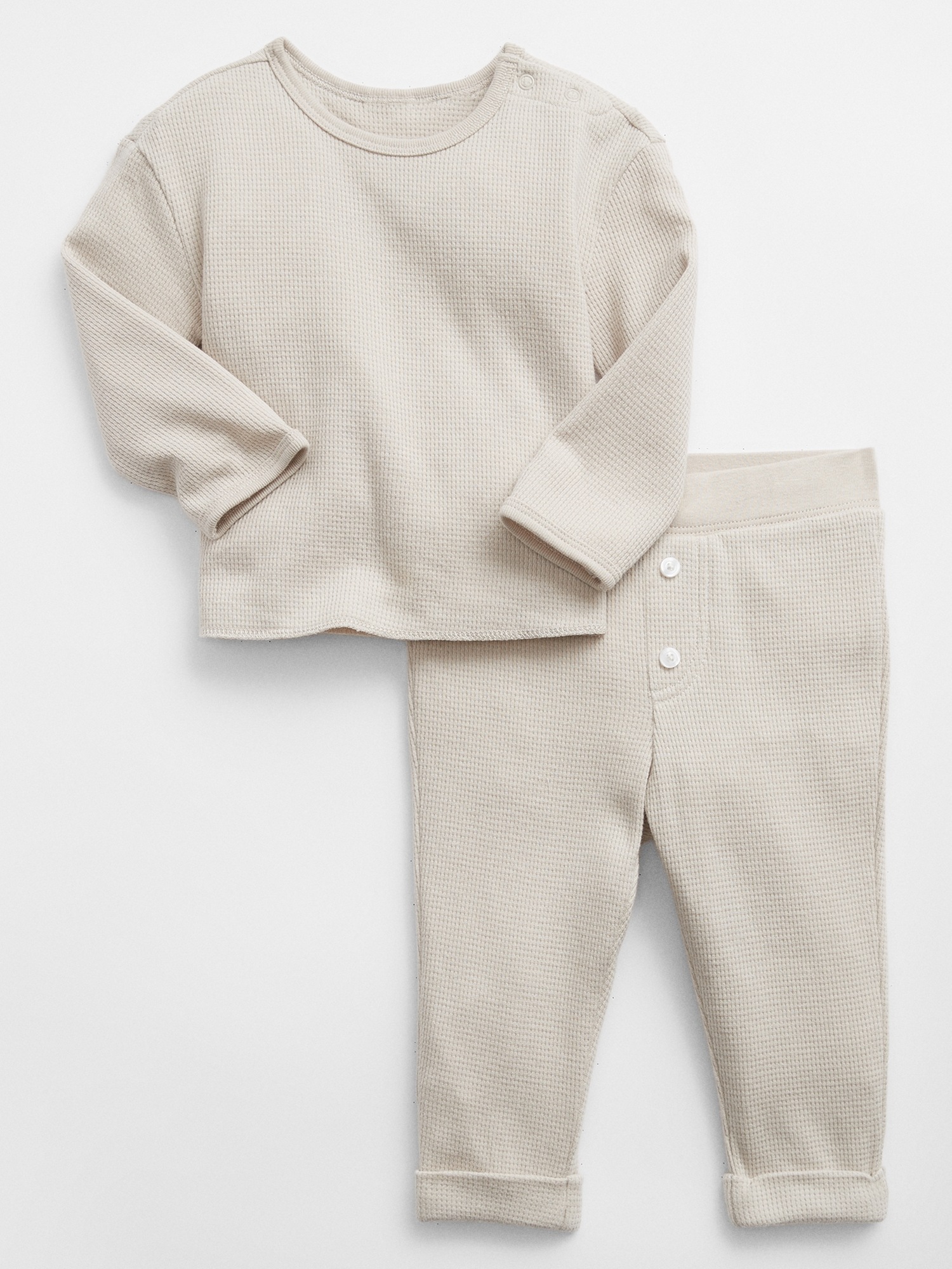 Baby WaffleKnit TwoPiece Outfit Set Gap Factory