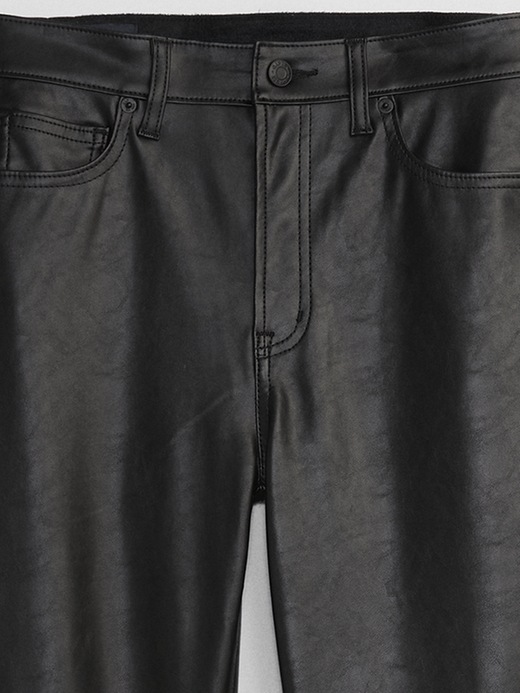 Image number 6 showing, High Rise Vintage Slim Faux-Leather Pants