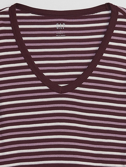 Image number 4 showing, Favorite Stripe V-Neck T-Shirt