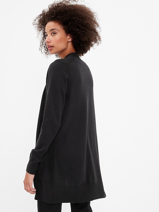 Image number 2 showing, Long Open-Front Cardigan