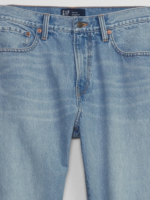 Image number 4 showing, Destructed Straight Taper Jeans with Washwell