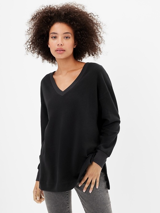 V-Neck Tunic Sweatshirt | Gap Factory