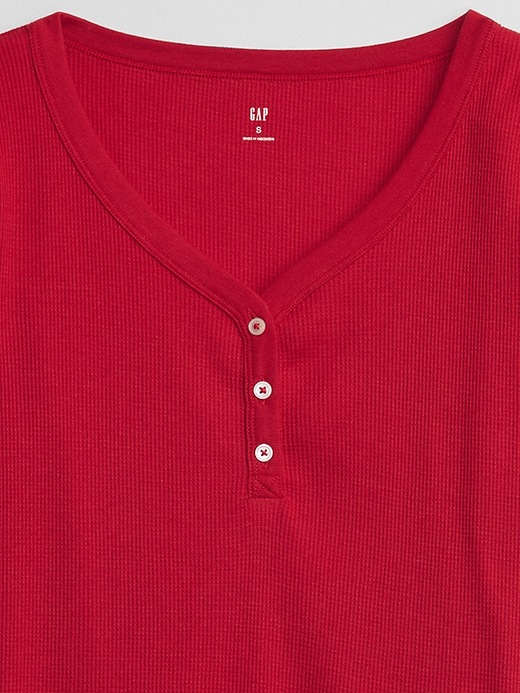 Image number 4 showing, Waffle-Knit Henley T-Shirt