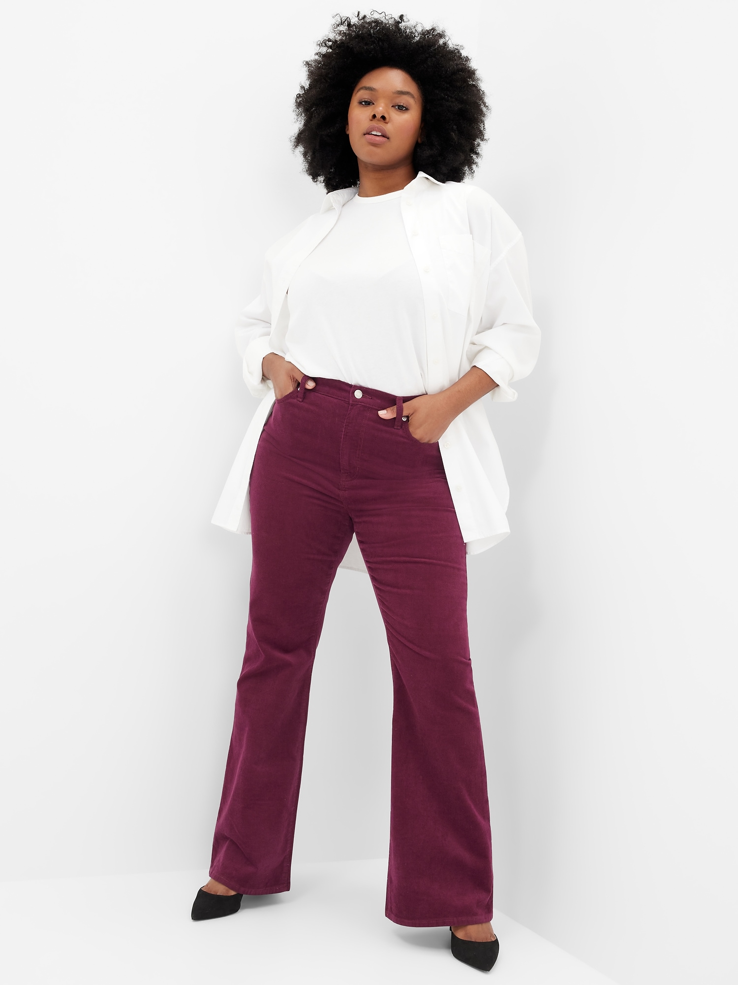 High Rise '70s Flare Corduroy Pants