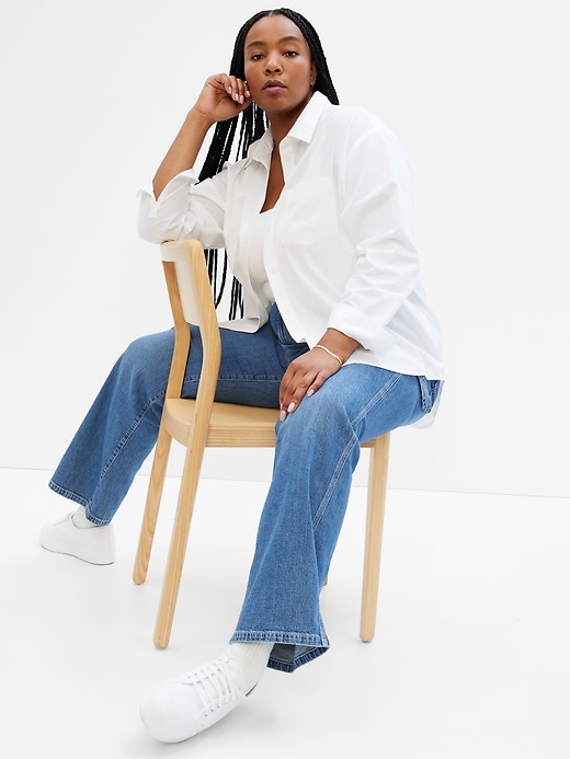 Image number 1 showing, Poplin Big Shirt
