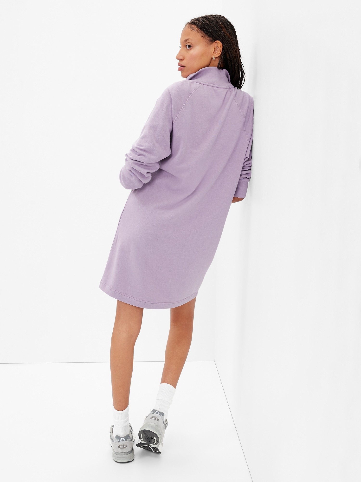 QuarterZip Sweatshirt Dress Gap Factory