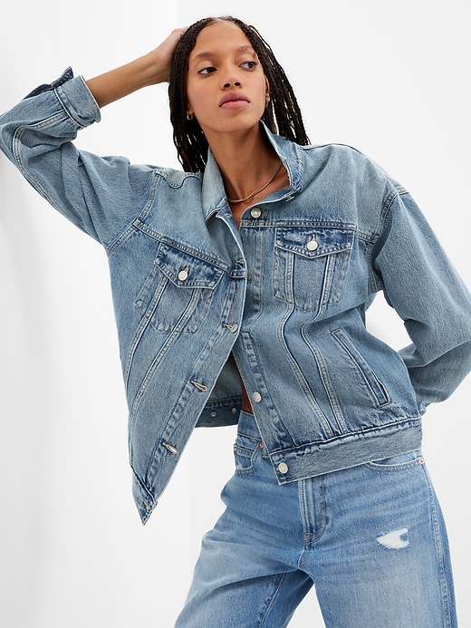 Image number 1 showing, Oversized Icon Denim Jacket