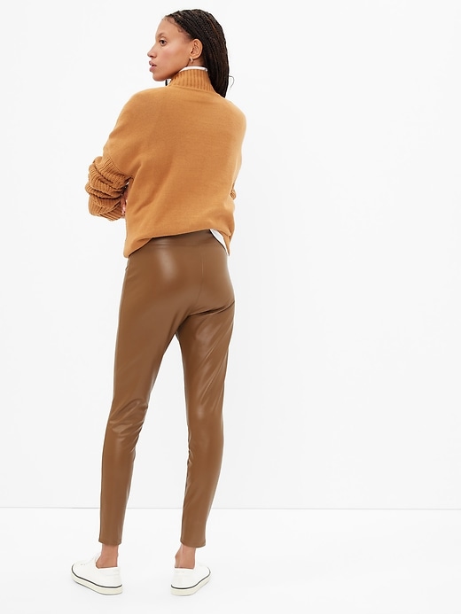 Image number 6 showing, Vegan-Leather Leggings