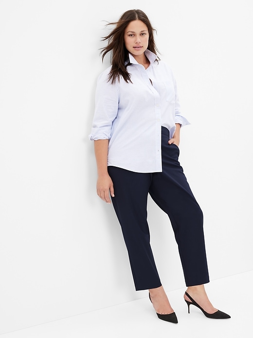 Image number 1 showing, Mid Rise Crepe Easy Pants