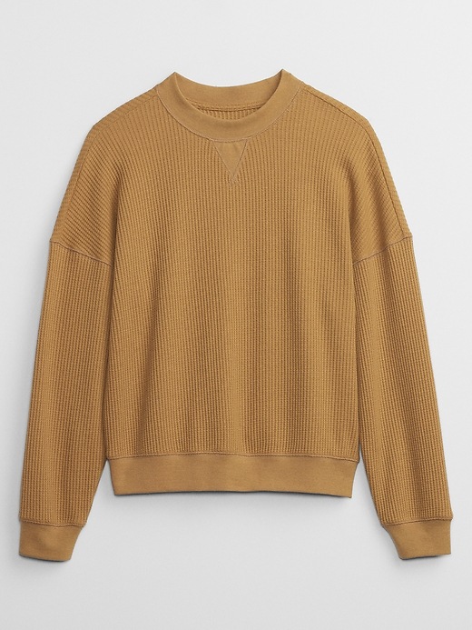Image number 3 showing, Relaxed Waffle-Knit Crewneck T-Shirt