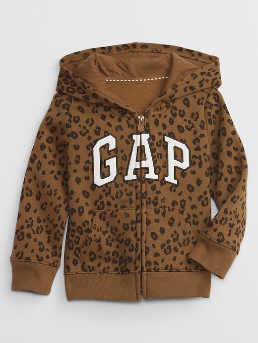 View large product image 1 of 3. babyGap Logo Print Zip Hoodie