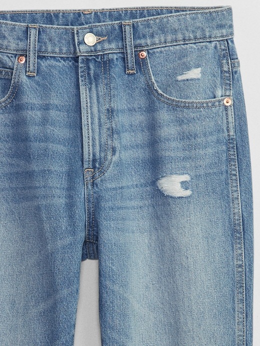 Image number 6 showing, High Rise Destructed Mom Jeans with Washwell