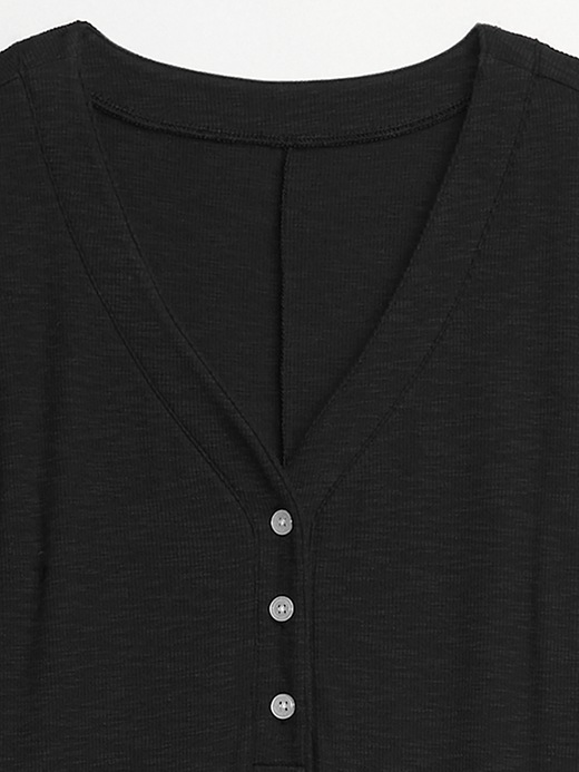 Ribbed Henley Midi Dress | Gap Factory