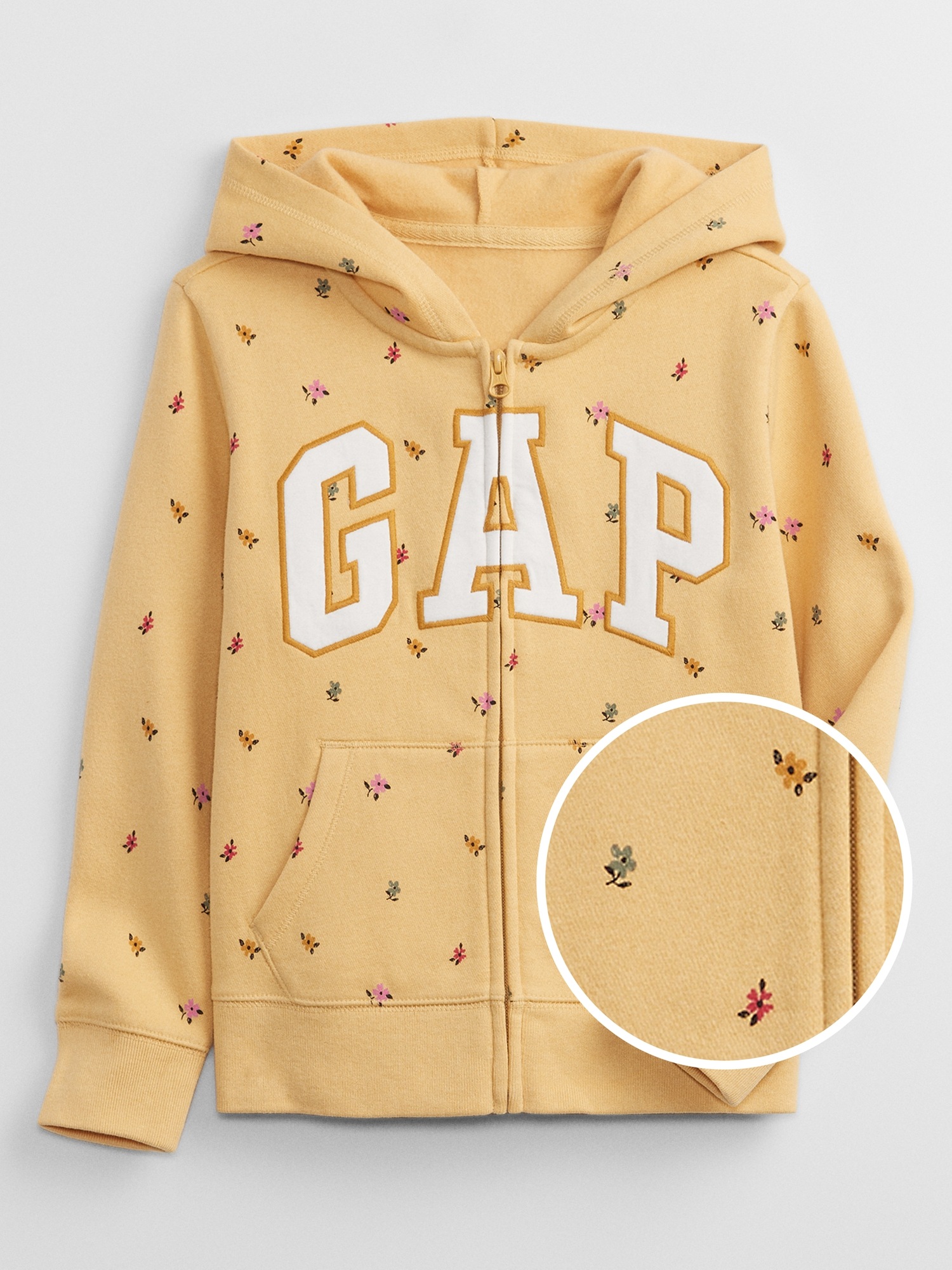 Kids Gap Logo Print Zip Hoodie | Gap Factory