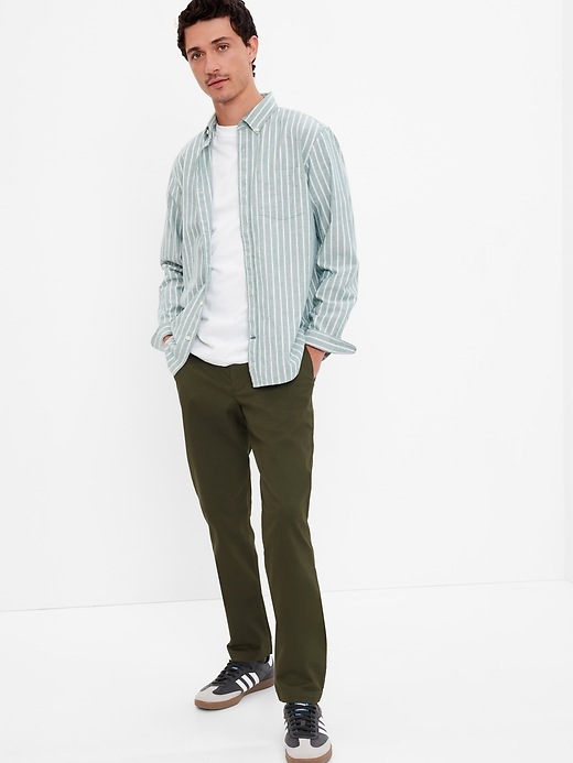 Image number 1 showing, GapFlex Essential Khakis in Slim Fit with Washwell