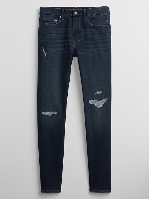 Image number 3 showing, Slim Taper Destructed GapFlex Jeans with Washwell&#153