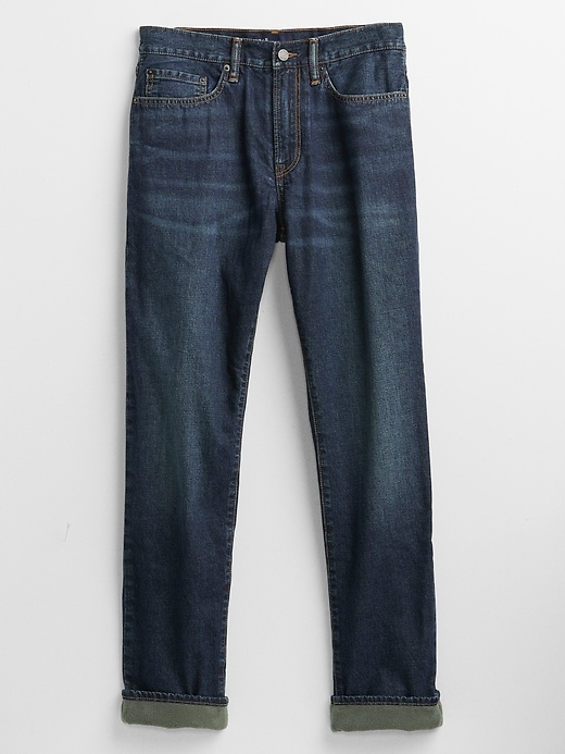 Fleece-Lined Slim Jeans