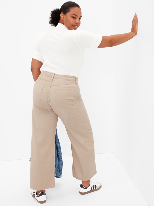 High Rise Wide-Leg Corduroy Pants with Washwell | Gap Factory