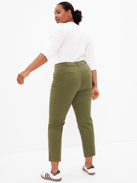 Image number 2 showing, High Rise Slim Ankle Khakis