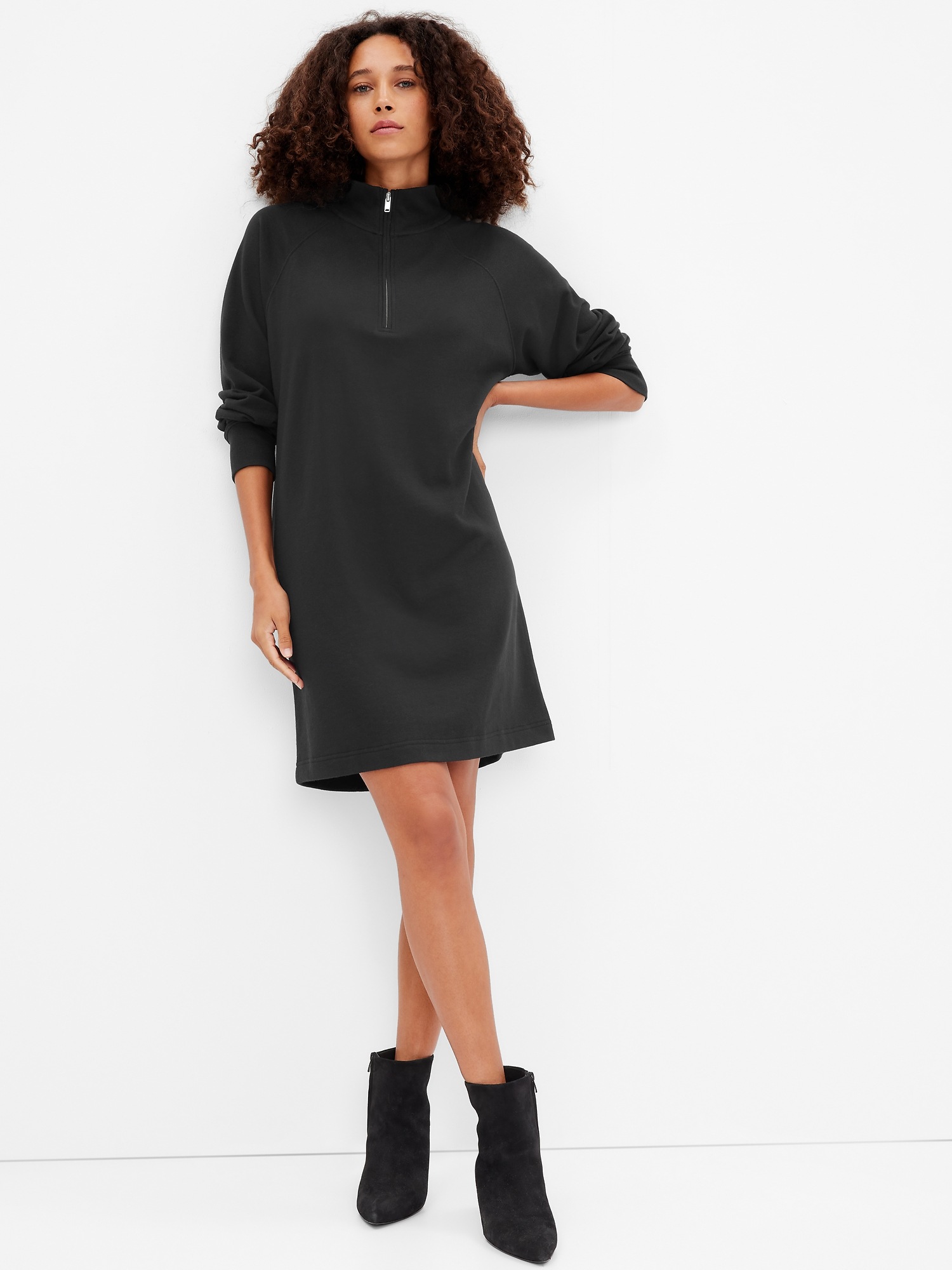QuarterZip Sweatshirt Dress Gap Factory