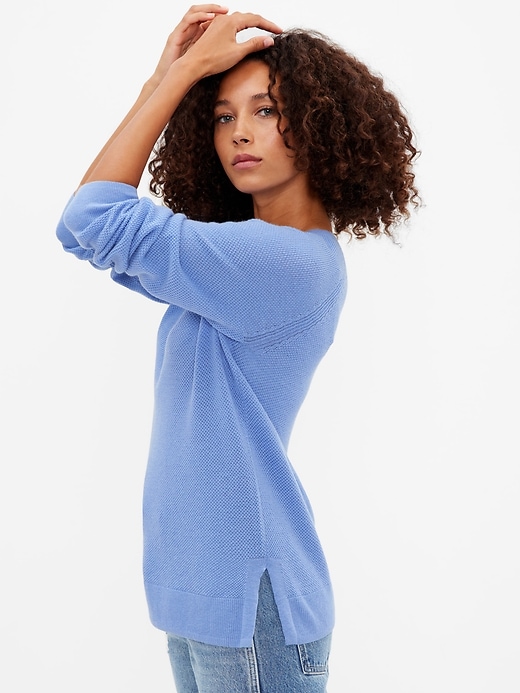 View large product image 1 of 1. Crewneck Tunic Sweater