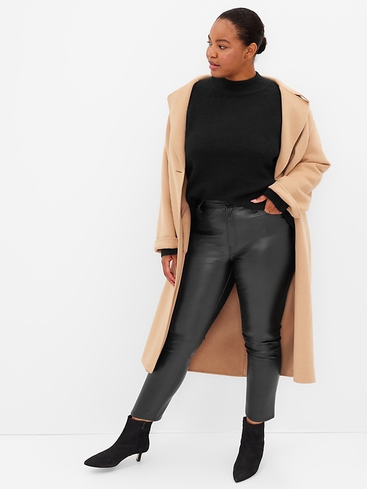 Image number 3 showing, High Rise Vintage Slim Faux-Leather Pants