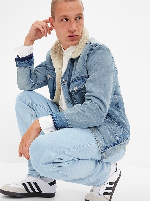 Image number 1 showing, Sherpa Icon Denim Jacket with Washwell