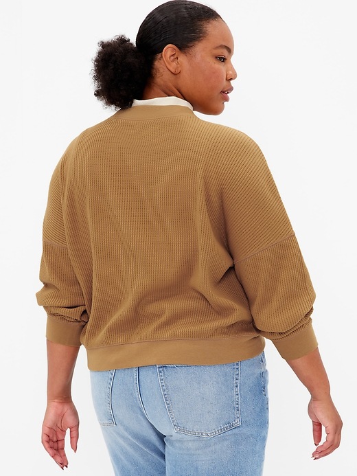 Relaxed Waffle-Knit Crewneck T-Shirt | Gap Factory