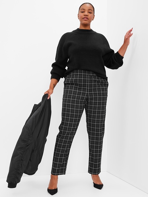Image number 1 showing, Twill Plaid Easy Pants
