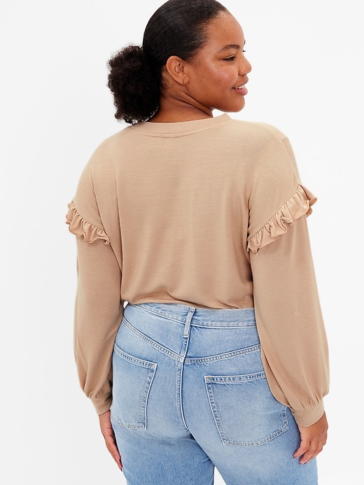 Image number 2 showing, Relaxed Softspun Ruffle Top