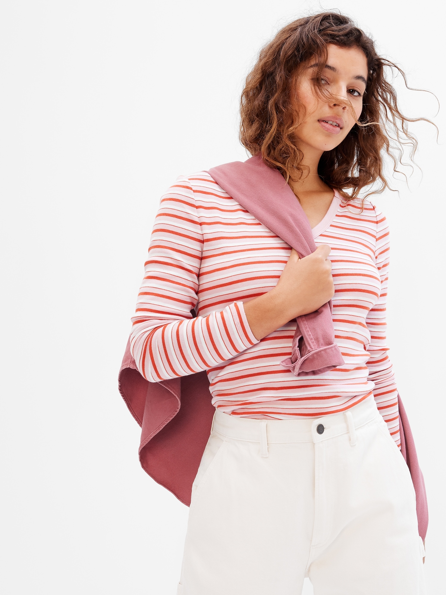 Favorite Stripe VNeck TShirt Gap Factory