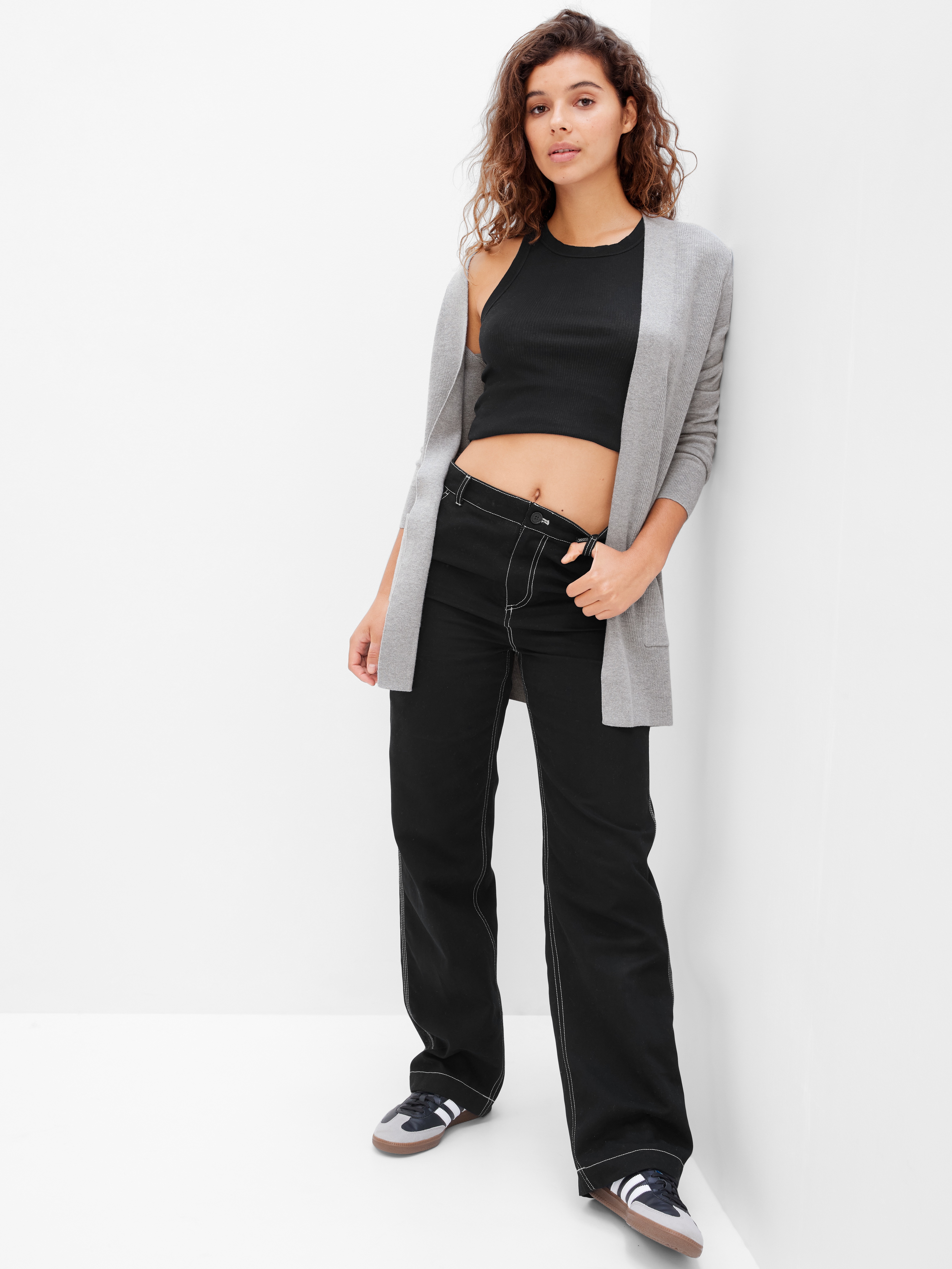 Long Open-Front Cardigan | Gap Factory