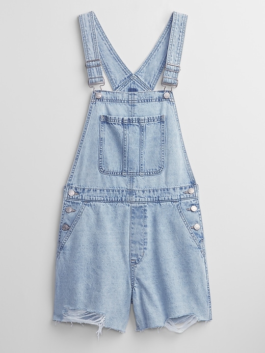 Image number 3 showing, Distressed Denim Shortalls with Washwell