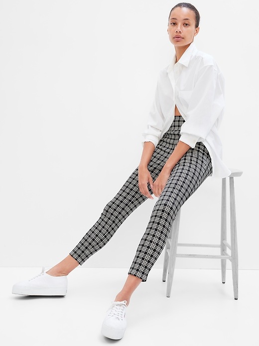 Image number 5 showing, Mid Rise Skinny Ankle Plaid Pants in Bi-Stretch