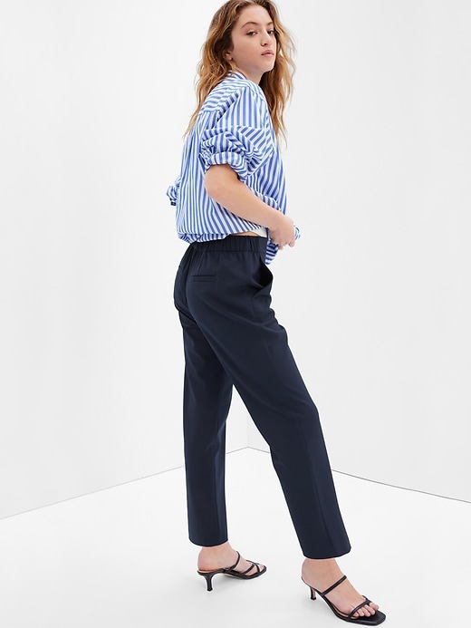 Image number 6 showing, Mid Rise Crepe Easy Pants