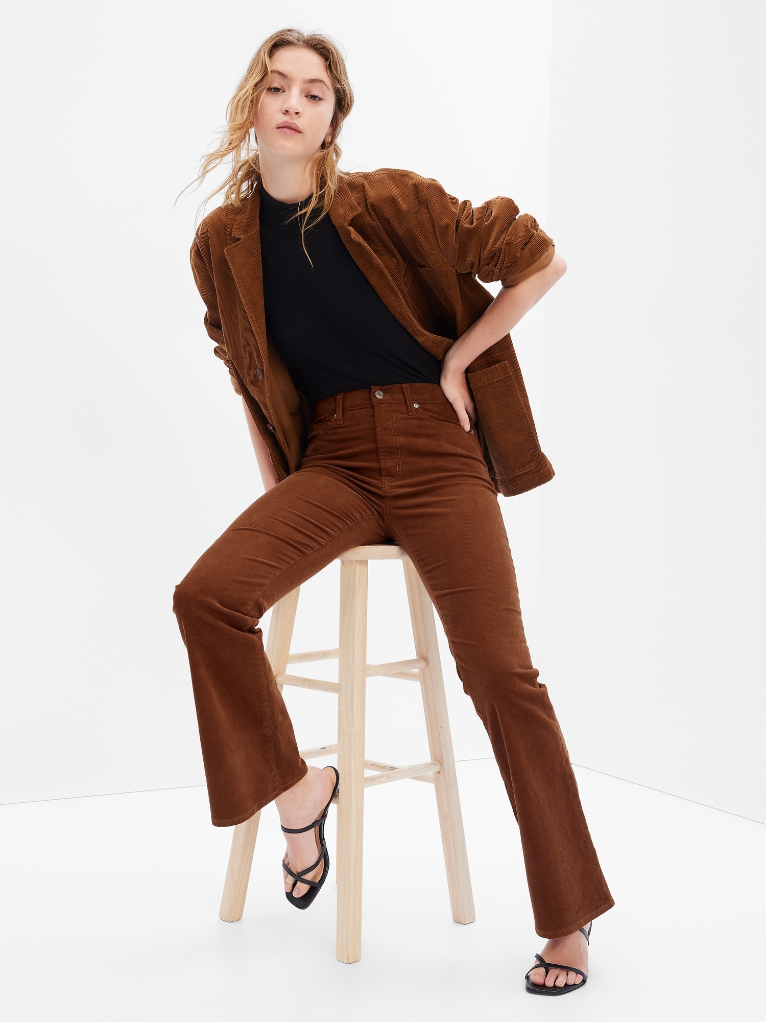 High Rise '70s Flare Corduroy Pants