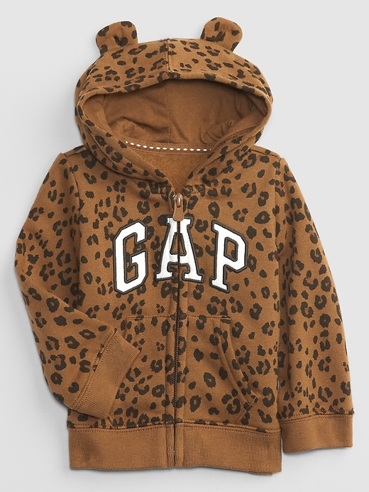 View large product image 2 of 3. babyGap Logo Print Zip Hoodie