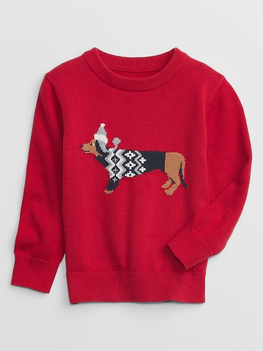 View large product image 1 of 1. babyGap Holiday Dog Intarsia Sweater