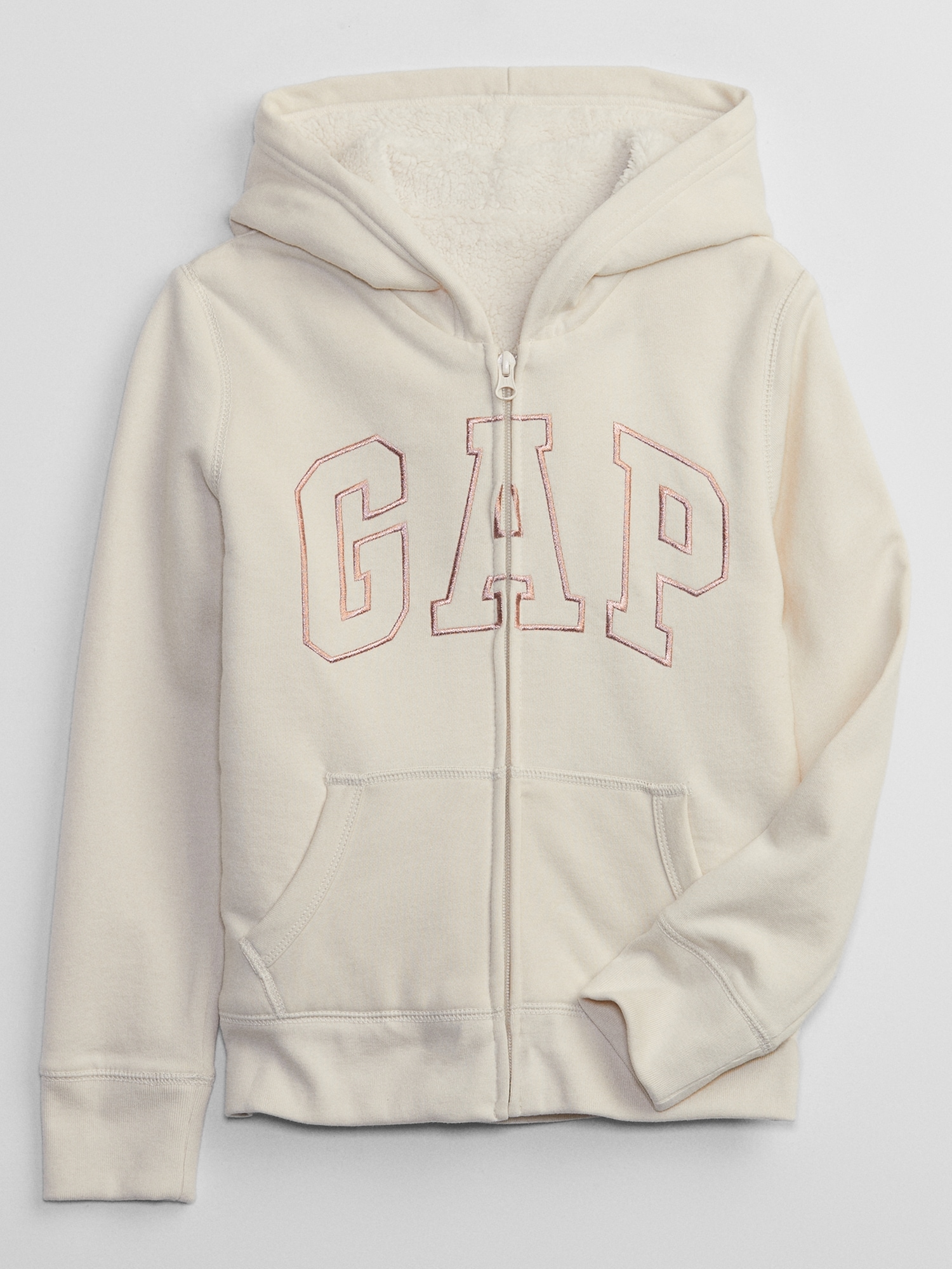 Kids Gap Logo Sherpa Zip Hoodie