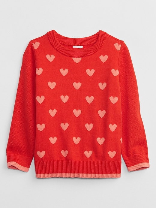 View large product image 1 of 1. babyGap Heart Print Intarsia Sweater