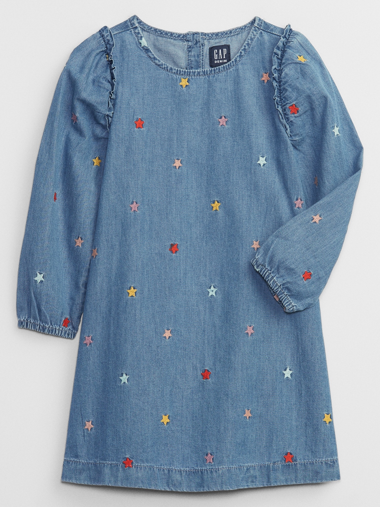 babyGap Embroidered Chambray Dress Gap Factory
