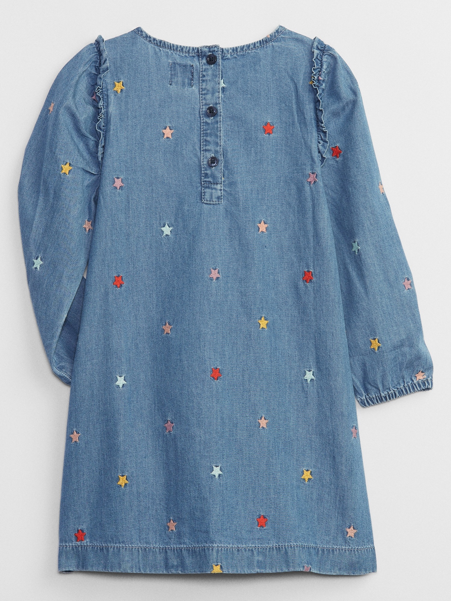 babyGap Embroidered Chambray Dress Gap Factory