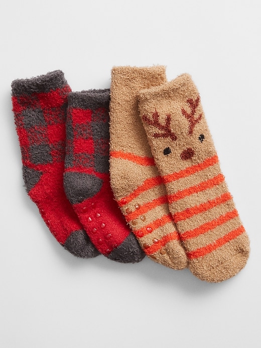 View large product image 1 of 1. babyGap Cozy Holiday Socks (2-Pack)