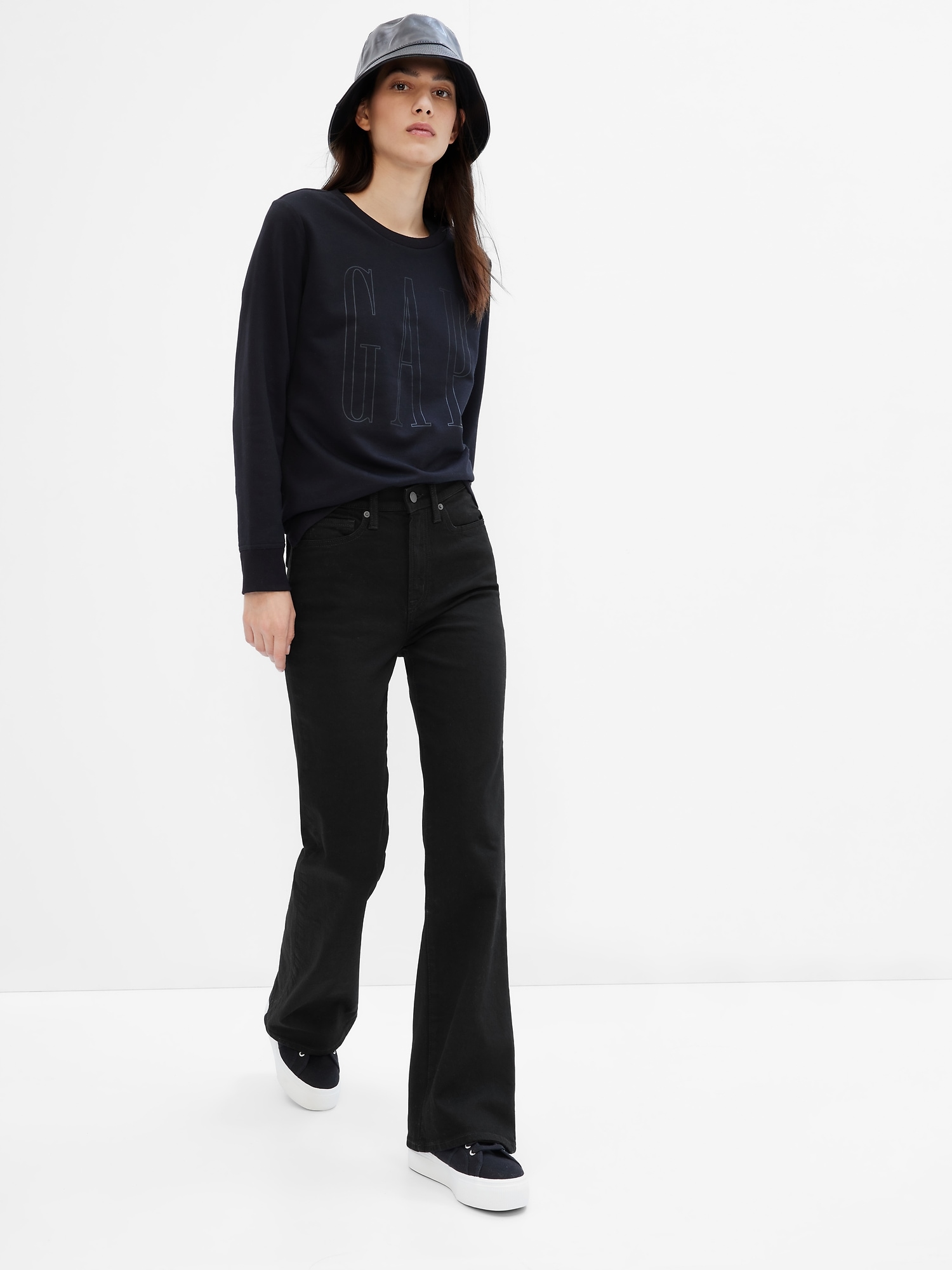 High Rise '70s Flare Jeans with Washwell | Gap Factory